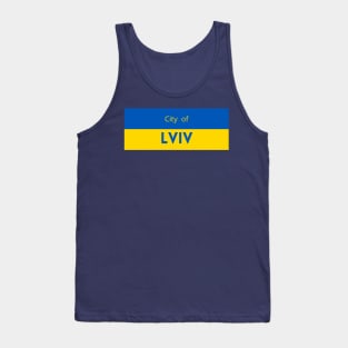 City of Lviv in Ukraine Flag Tank Top